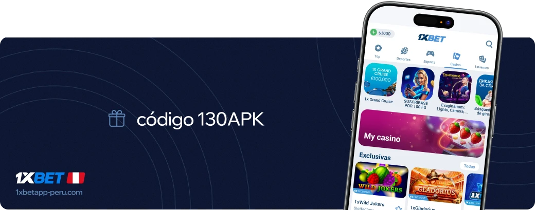 Código 130APK 1xbet Betapk Perú