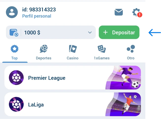 Ve a las opciones de pago 1xbet Betapk Perú
